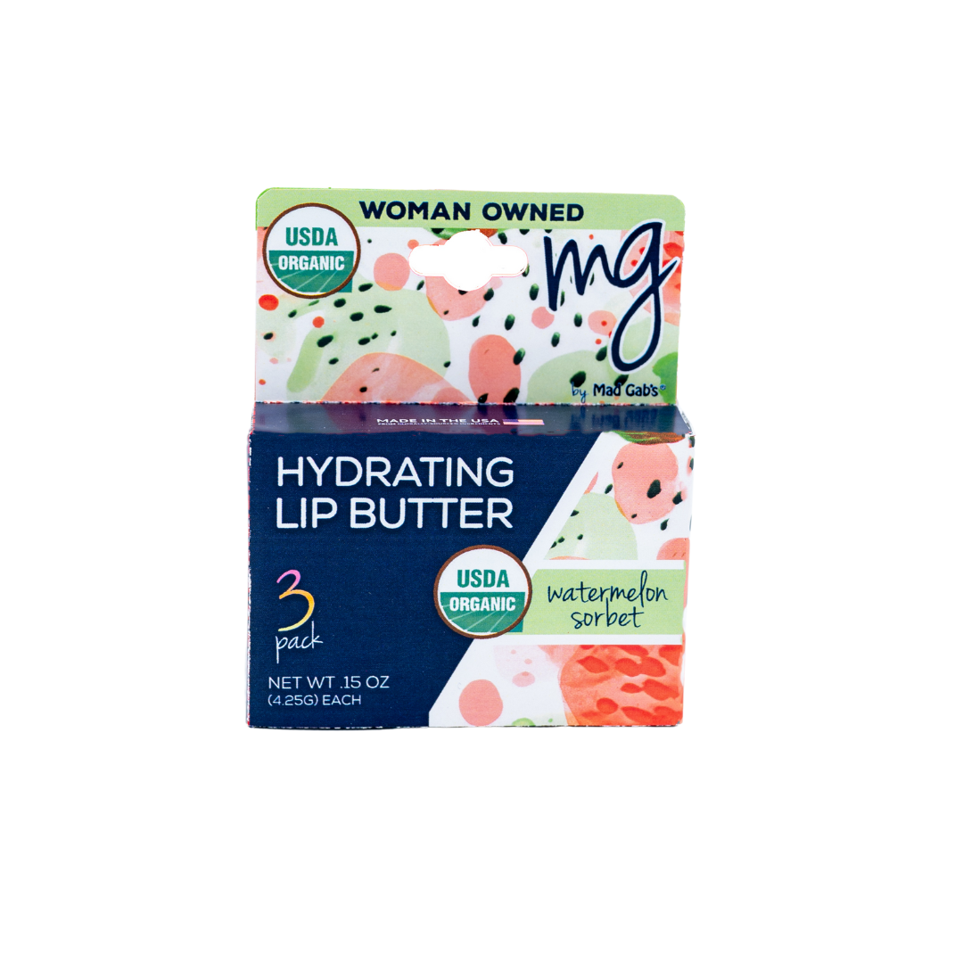 Mad Gab's - Wholesale Lip Balm - 3PK MG Signature Watermelon Sorbet Lip Balm Hangable Pegs2