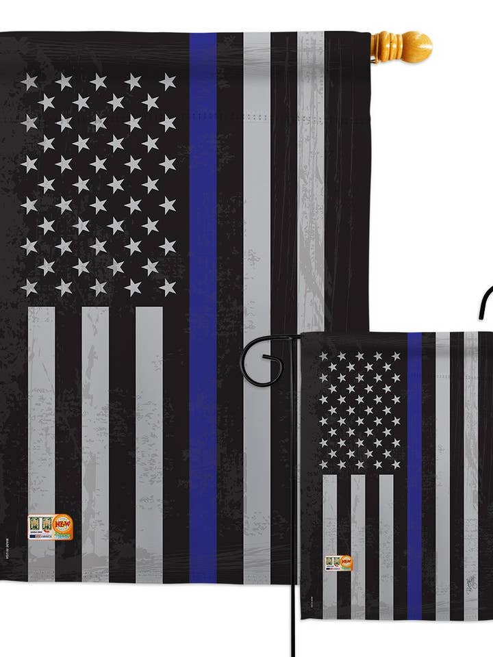 US Blue Stripe First Responders Police Thin Line USA Flag for wholesale by Two Group Flag Co