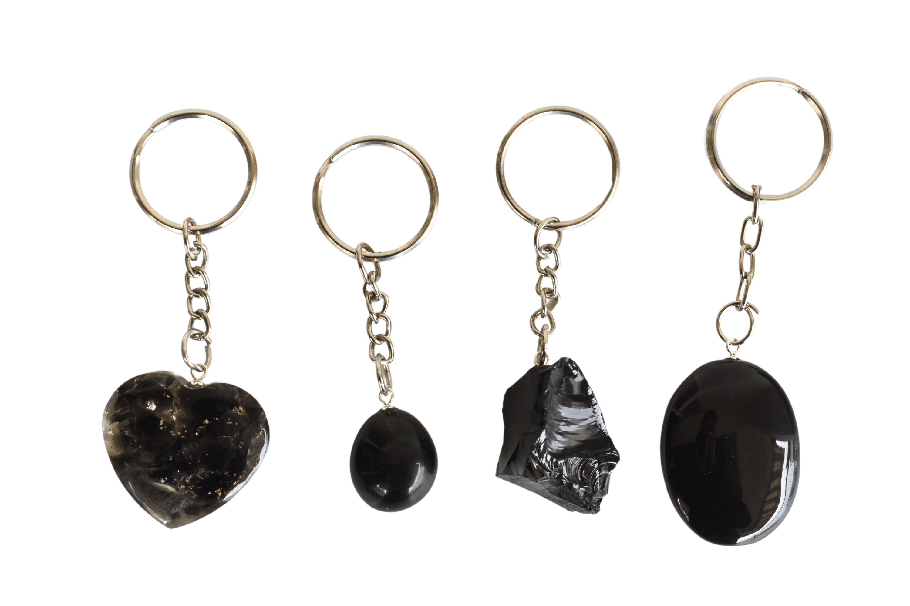 Soothing Crystals – wholesale Keychain – Unisex – Gemstone Keychain | Black Obsidian | Crystal Stone Keyring5