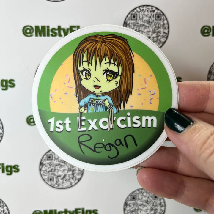 Misty Figs - Wholesale Sticker - Vinyl Sticker - Chibi Regan - Waterbottle Laptop Scrapbook Planner Bujo Gift Waterproof Matte or Holo