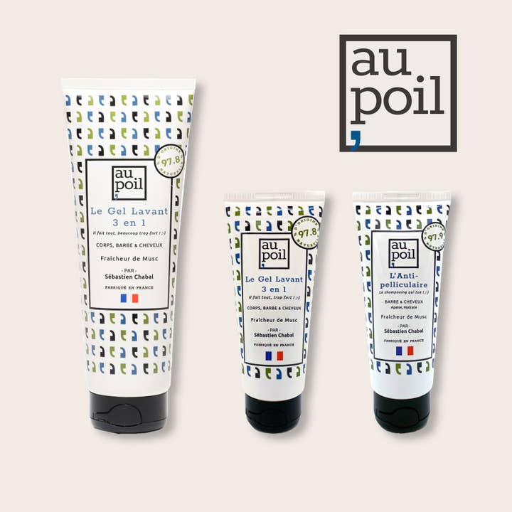 Au Poil - Wholesale Body Wash/Shower Gel - Men's - Cleansing Gel 250 ml - Hair and Beard Body