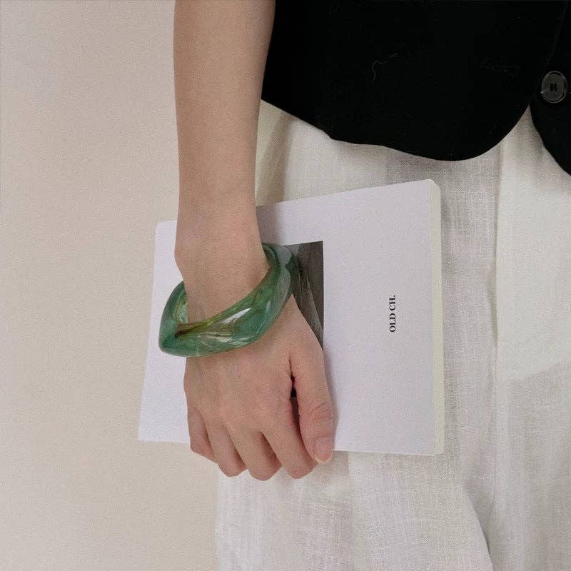 Dipped Shop - Vente Bracelet jonc - Bracelets en acrylique colorés et irréguliers DP25B57016