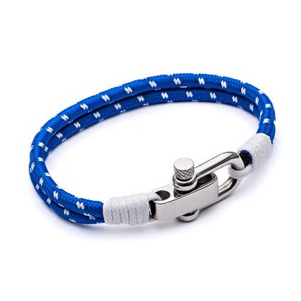 Verstelbare sportschakel blauw/wit voor wholesale door Midhaven Ltd - Tribal Steel