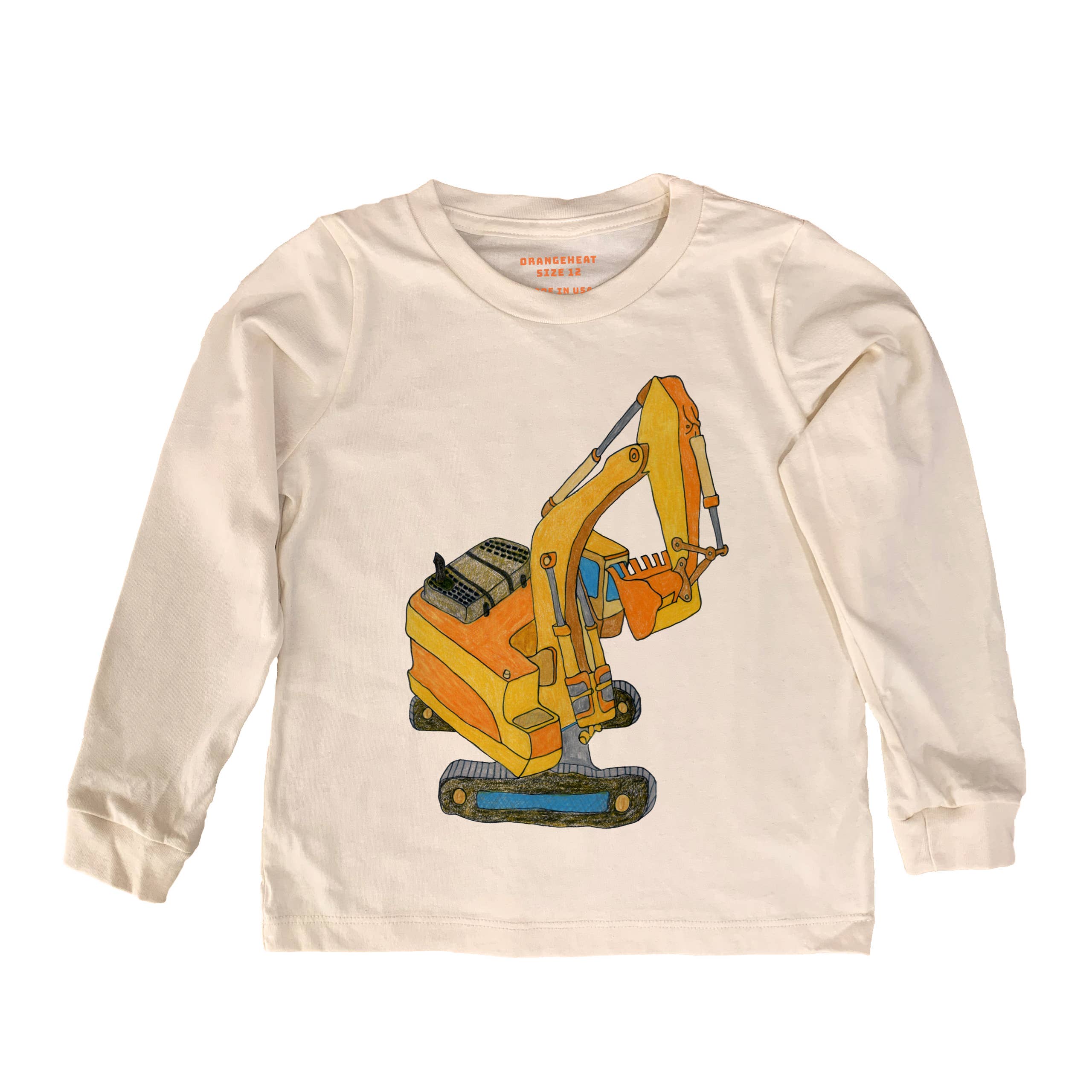 orangeheat - Wholesale Screen Printed T-Shirt - Kids - Digger - Kids Organic Tee/Long Sleeve1