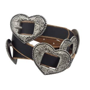 F&L CLASSIC Belt for buckle Western Leather Engraved Tooled Strap