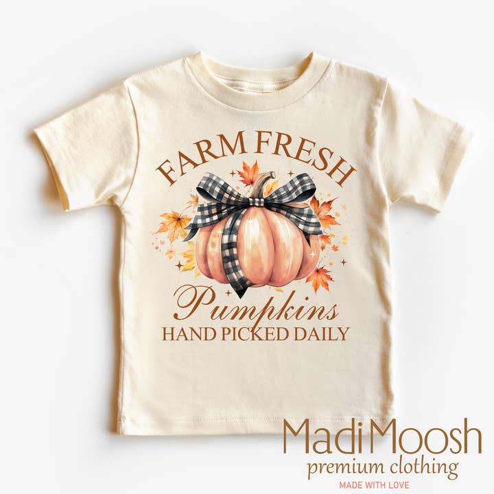 Farm Fresh Pumpkins Fall Shirt - Autumn Tee for wholesale by Madi Moosh