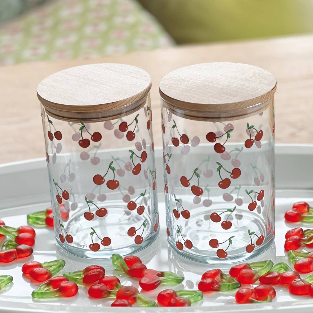 Wunderle GmbH - Wholesale Jar - Storage jar with wooden lid cherries4