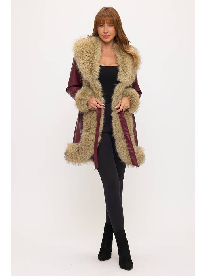 Coalition Apparel Inc – Engroshandel Pels-/kunstpelsfrakke - Dame – CLAPC0018: Boardwalk Luxe Kontrastfrakke7