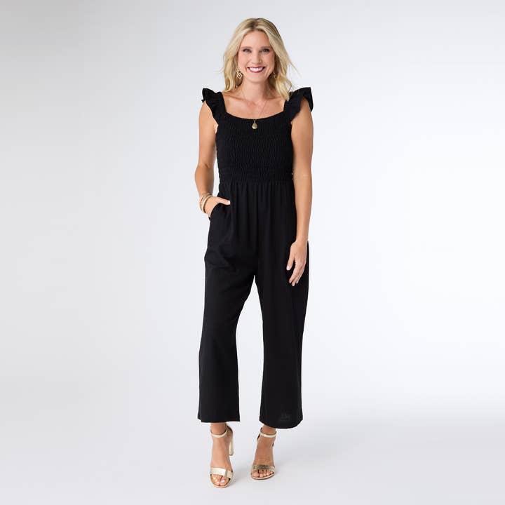 COCO + CARMEN - Wholesale Dress - Women's - Kohde Wide Leg Smocked Jumpsuit