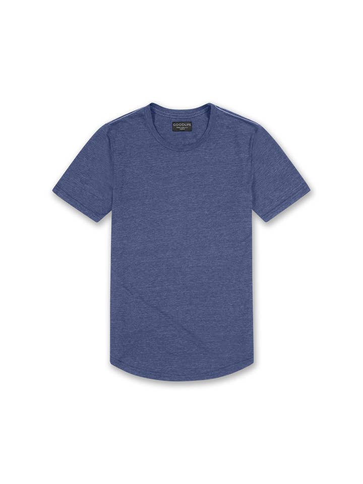 Tri-Blend Scallop Crew | Goodlife Navy for wholesale on Faire