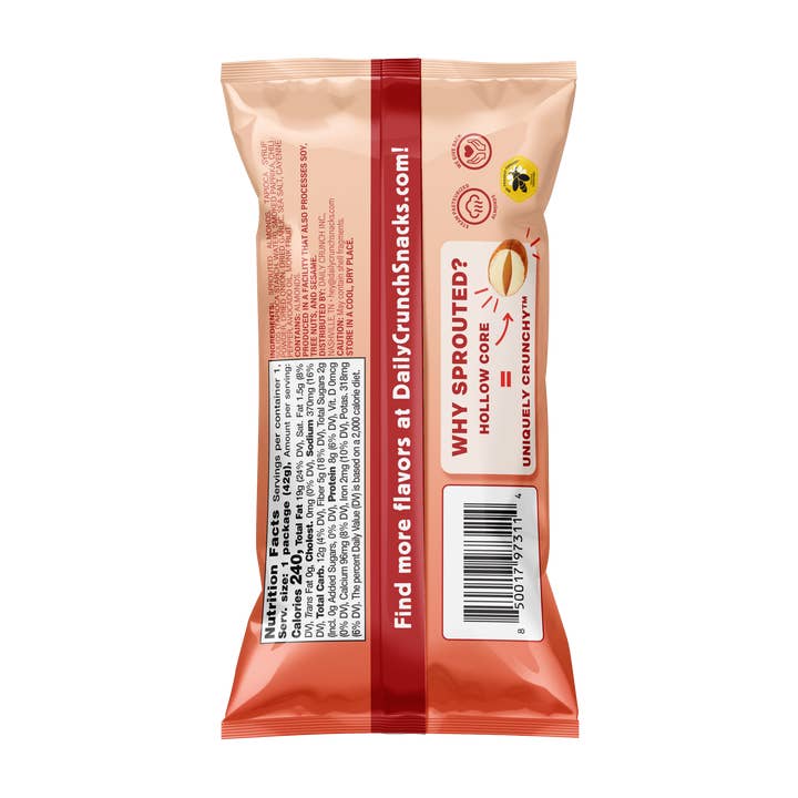Daily Crunch - Wholesale Nuts - Nashville Hot Sprouted Almonds, 1.5oz Single Serve2