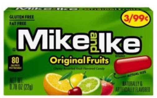 Shop The King - Wholesale Gummy - Mike & Ike Original Pre Price 3/ 99 Boxes 24ct0