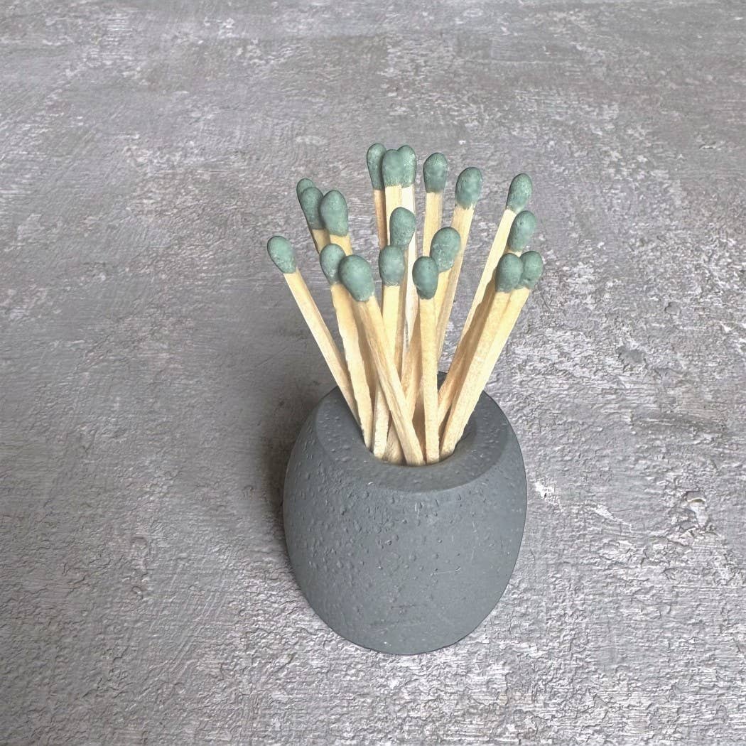 CJ Gift Goddess - Wholesale Match Holder - Concrete Match Holder/Toothpick Holder: Includes 25 Matches2