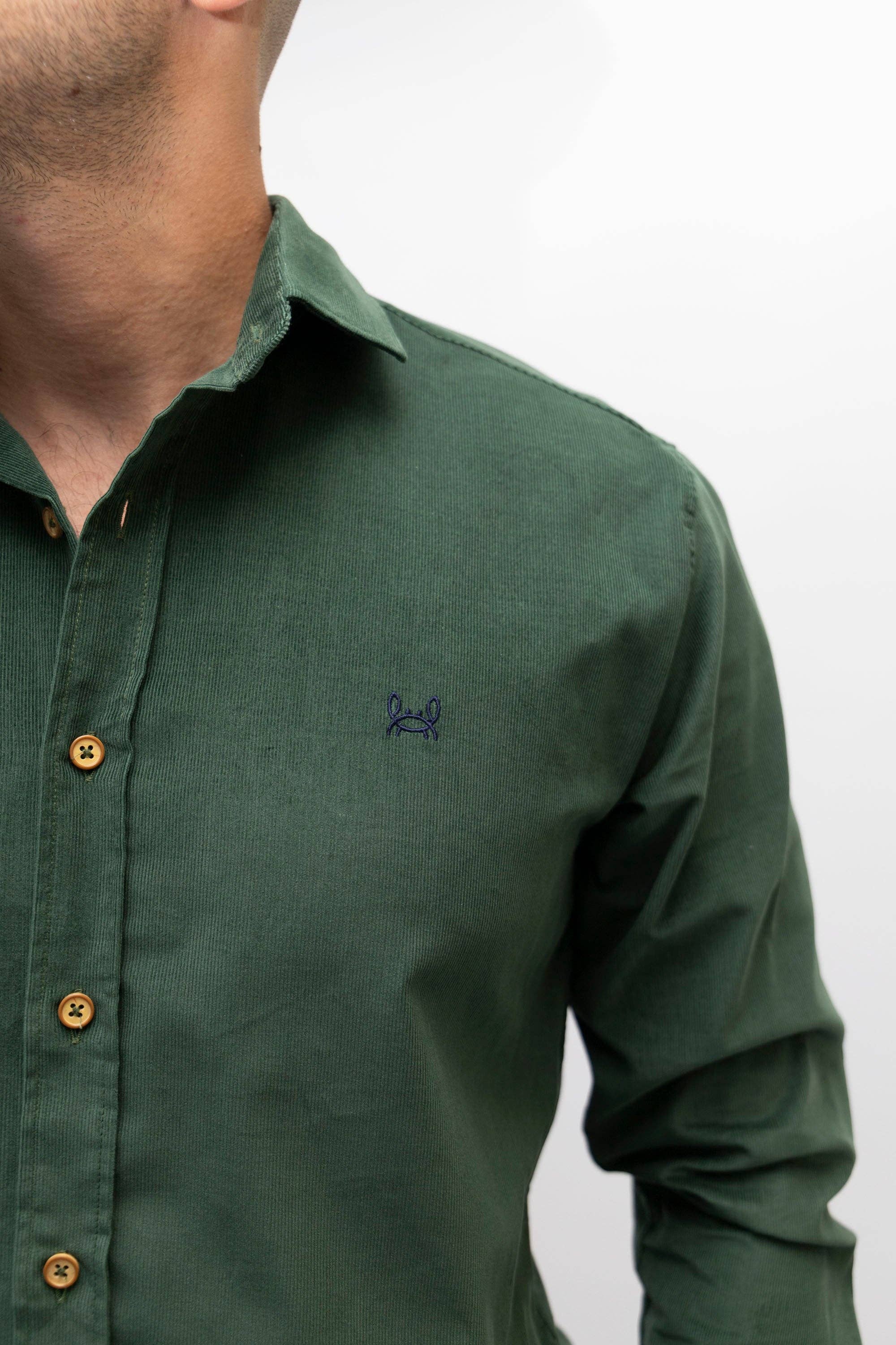 Custi Mikelo: Men's Clothing & Christmas Gifts - Wholesale Overhemd met knopen - Heren - Microfleece overhemd in flesgroen0