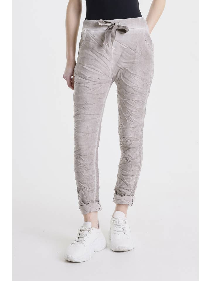TINA Stephens Italy/Tees By Tina - Wholesale Pants - Women's - Kendyl Sueded Tuxedo Stripe Pant (PL136U)