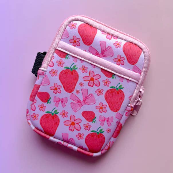 STRAWBERRIES & BOWS COQUETTE TUMBLER POUCH for wholesale by Clay Meadow