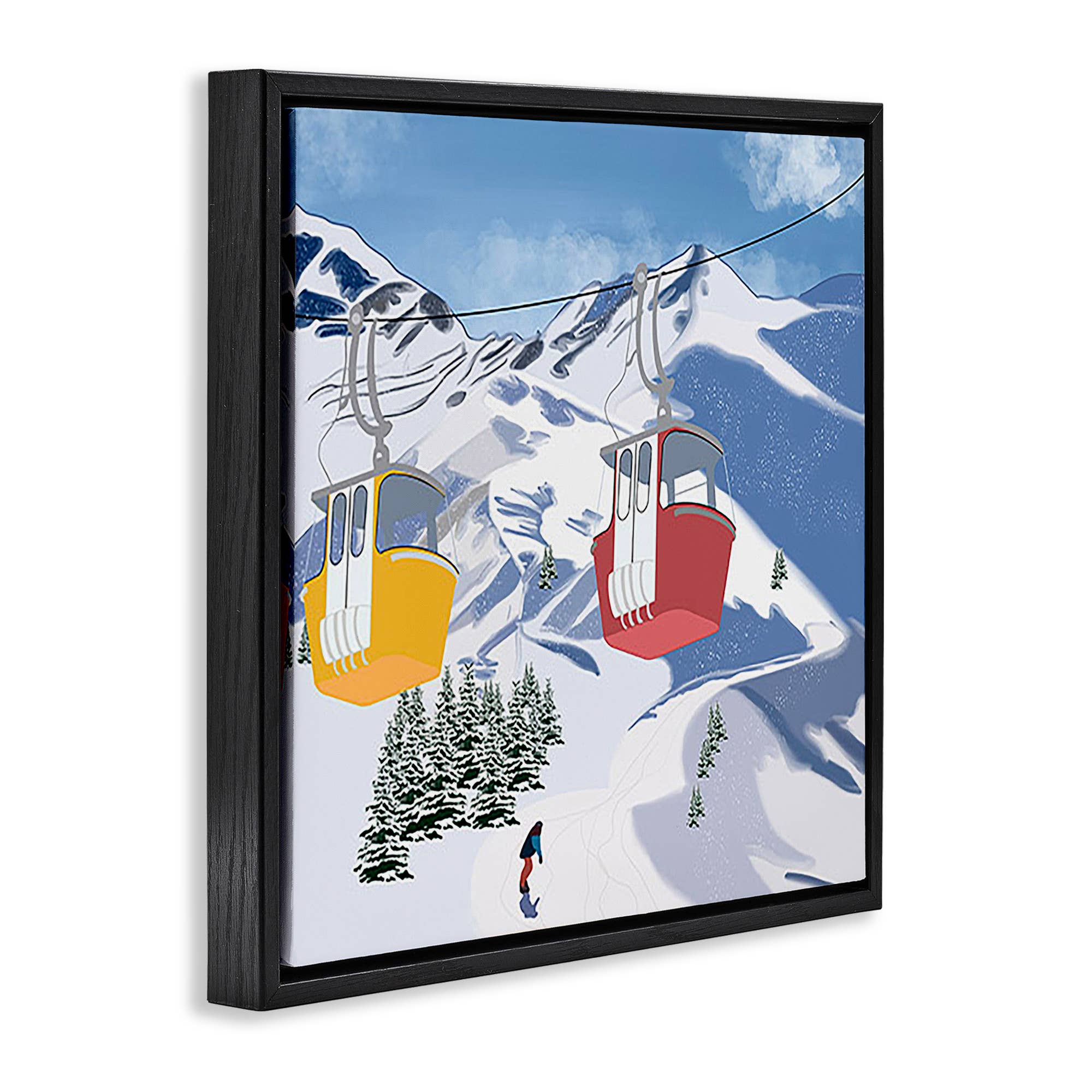 Stupell Industries - Wholesale Wall Sign - Ski Lift over Vast Mountain - Framed Wall Art19
