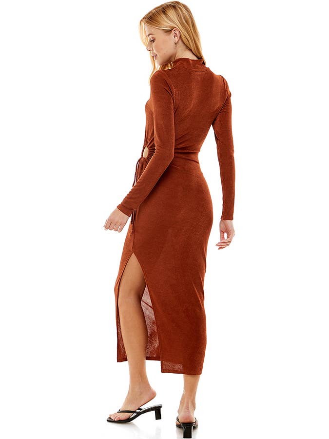 ACOA COLLECTION - Wholesale Dress - Women's - MOCK NECK CUTOUT DRESS - Chic Cutouts3