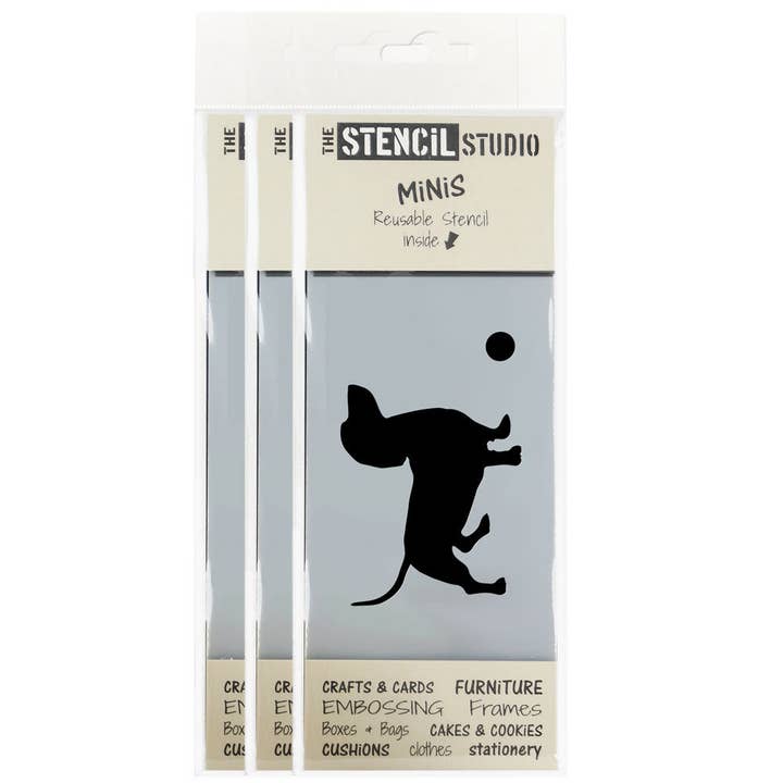 Schablonen MiniS - Dachshund & Boll för wholesale av The Stencil Studio