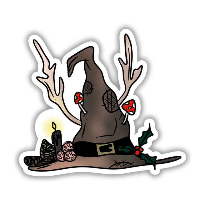 Rebel and Siren - Wholesale Sticker - Yule Witch Hat | Waterproof Vinyl Sticker | 2.7"