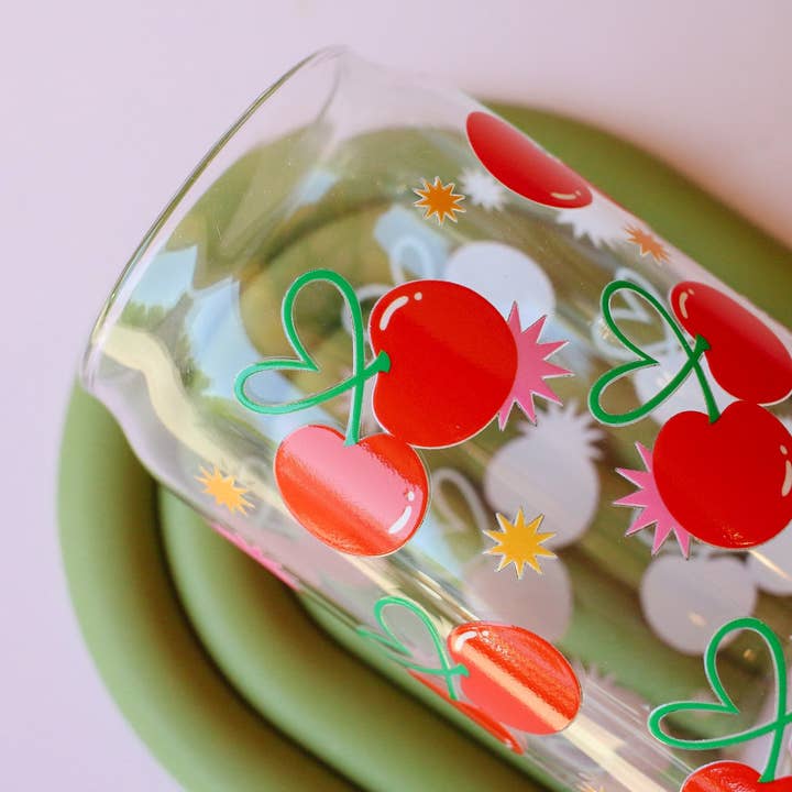 Made by April-Lynn – Engroshandel Drikkeglas/kop – Retro kirsebærglaskop1