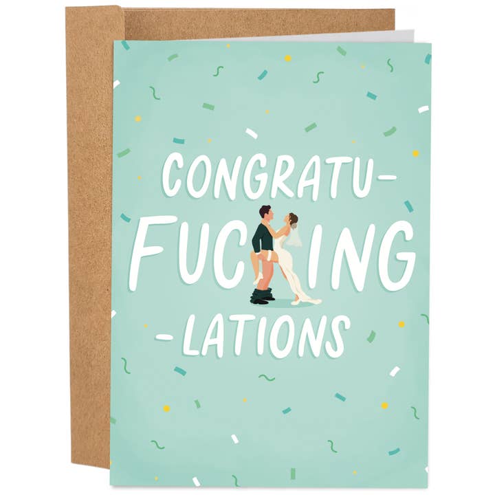 Congratufuckinglations | Funny Wedding Card for wholesale by Sleazy Greetings