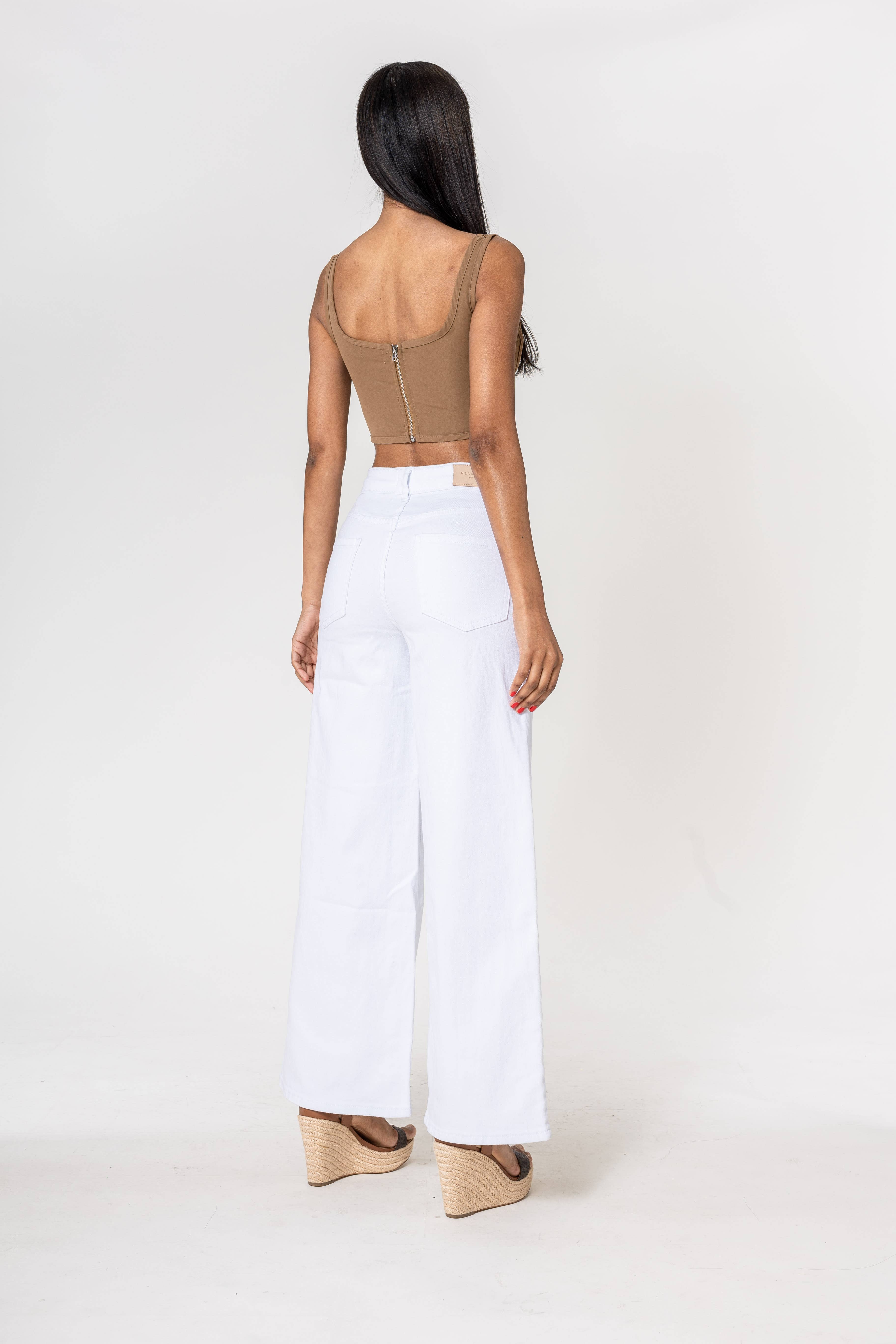 Nina Carter - Vente Jean – femme - Nina Carter super WIDE LEG taille haute stretch YY30047