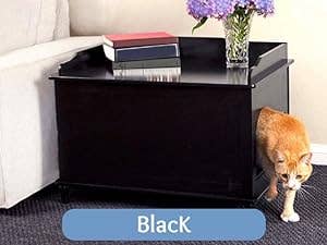 Designer Pet Products, LLC – Caixa de areia para gatos por atacado – Enclosure para Caixa de Areia de Gato, Oculta e à Prova de Cachorro - Caixa de Areia Preta2