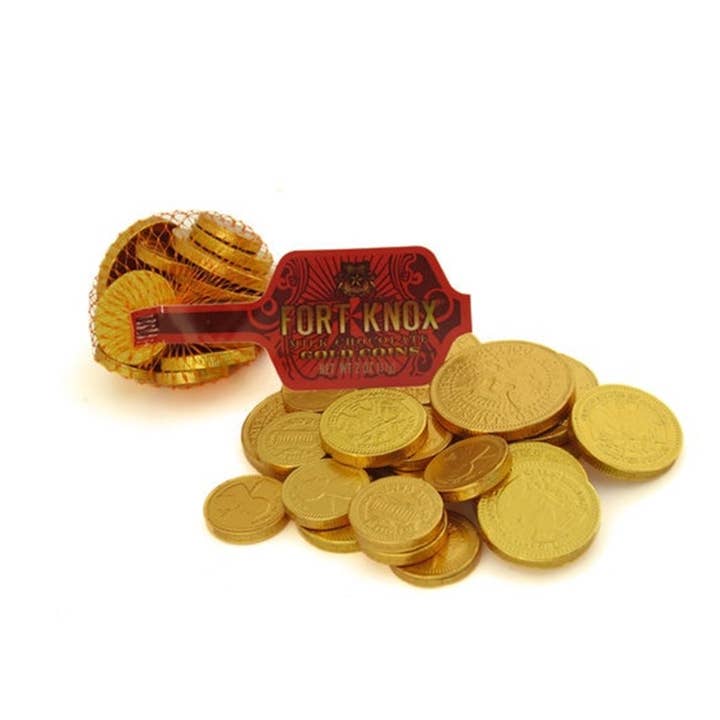 Candy Barn Express - Wholesale Chocolate Covered Sweets - Fort Knox Gold Coins - 12 Ct. - Milk Chocolate 1