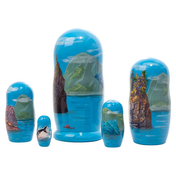 Golden Cockerel - Wholesale Doll - Kids - Kenai Fjords Nesting Doll 5pc./6”2