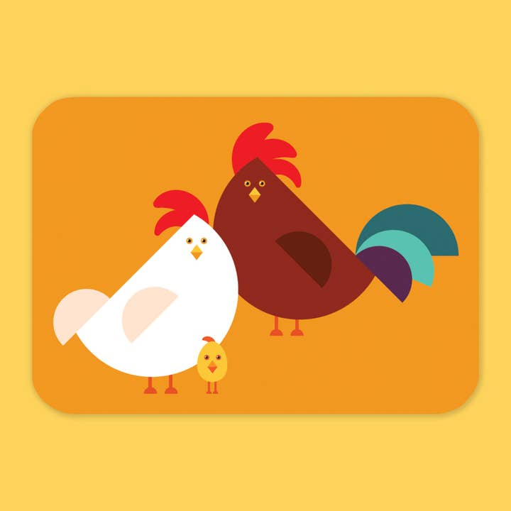 Carte Famille Poulet pour la vente par Burones