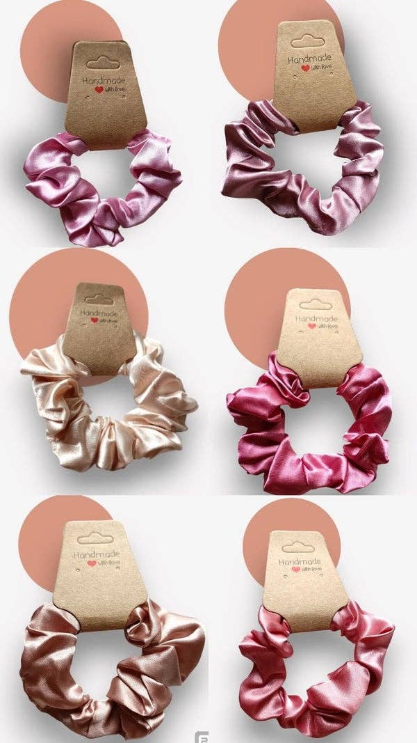 Kids4trendy - Wholesale Scrunchie - Women's - SILK scrunchies diamond Pink3