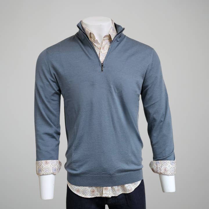 Merino Wool Quarter Zip Sweater for wholesale by Stitch Note