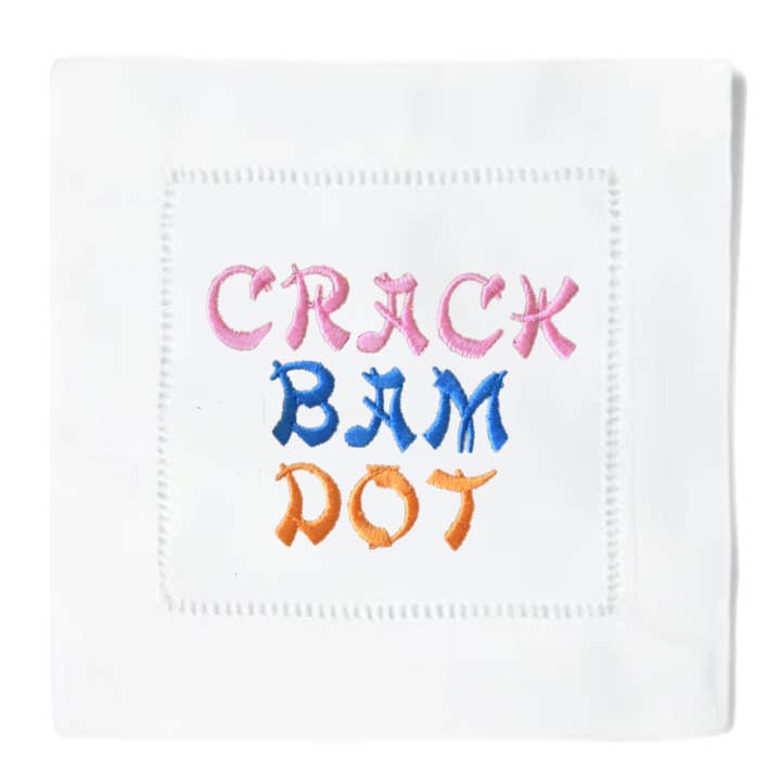 Guardanapos de Cocktail Crack Bam Dot Mahjong por atacado de Blythe Embroidery Co.