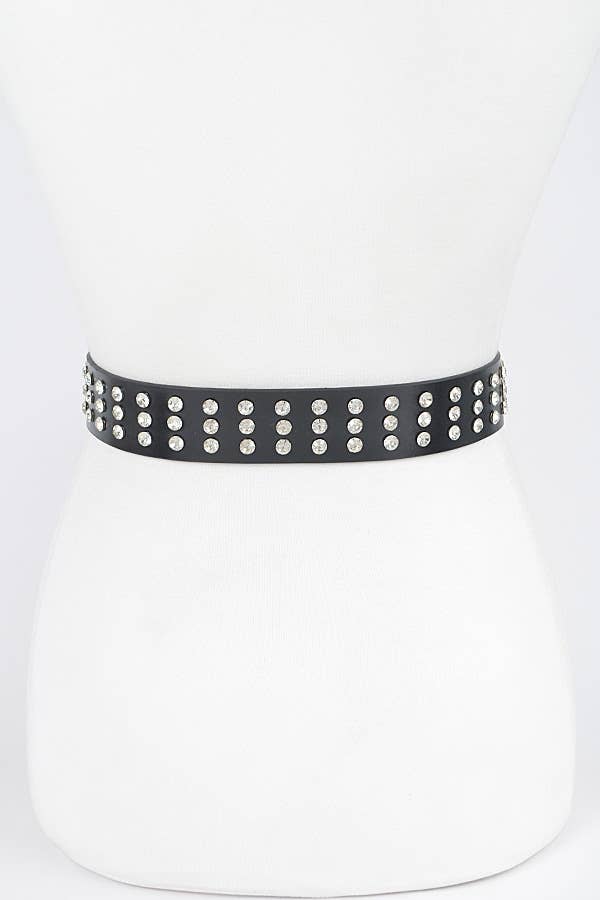 Shop Neighbors - Vendita all'ingrosso Cintura - Donna - Cintura metallizzata Plus Size con fibbia in strass con catena6