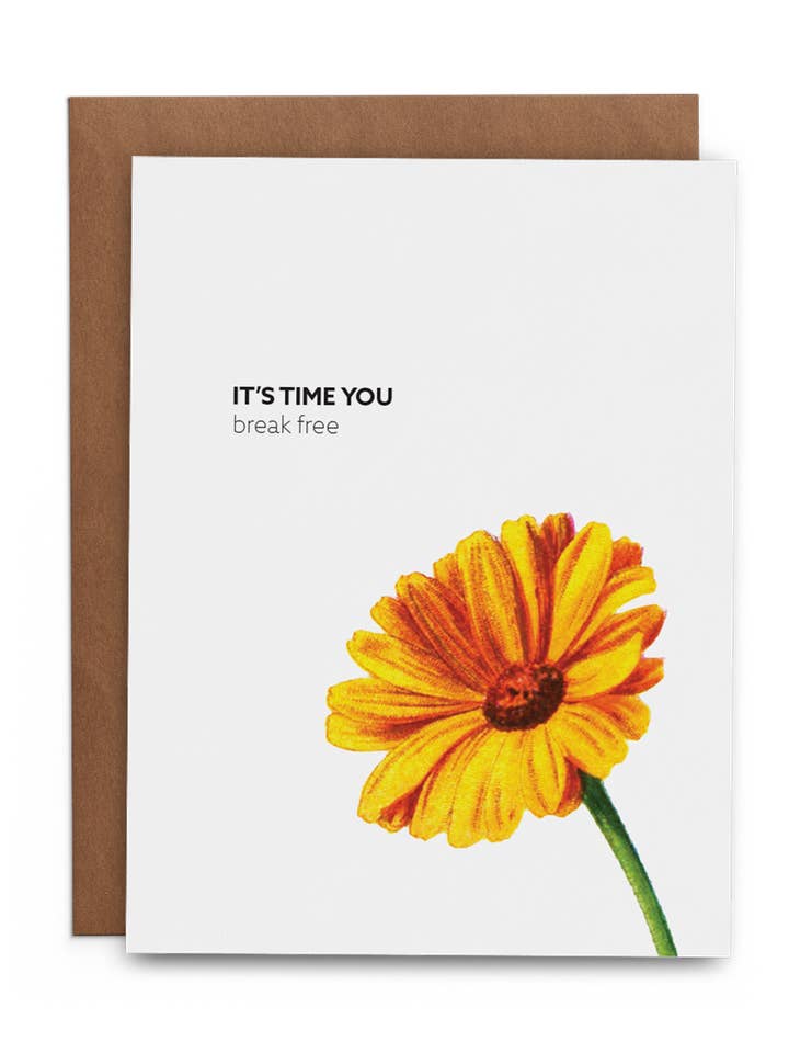 It's Time You Break Free - Friendship Card for wholesale by The Lost Art of Stationery