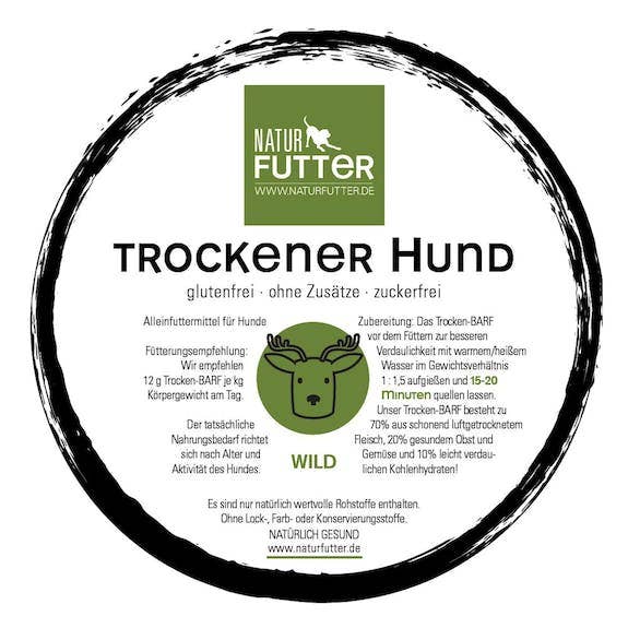 Naturfutter – Großhandel Tiernahrung – Hund – Trockener Hund Wild Menü – Naturfutter Trocken-BARF1