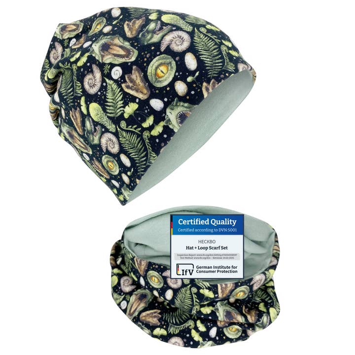 Conjunto de chapéu e cachecol Dino T-Rex - Chapéu de transição por atacado de HECKBO