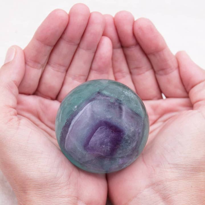 Tiny Rituals - Wholesale Spiritual Stone/Crystal - Rare Rainbow Fluorite Spheres - AAA Premium Quality77