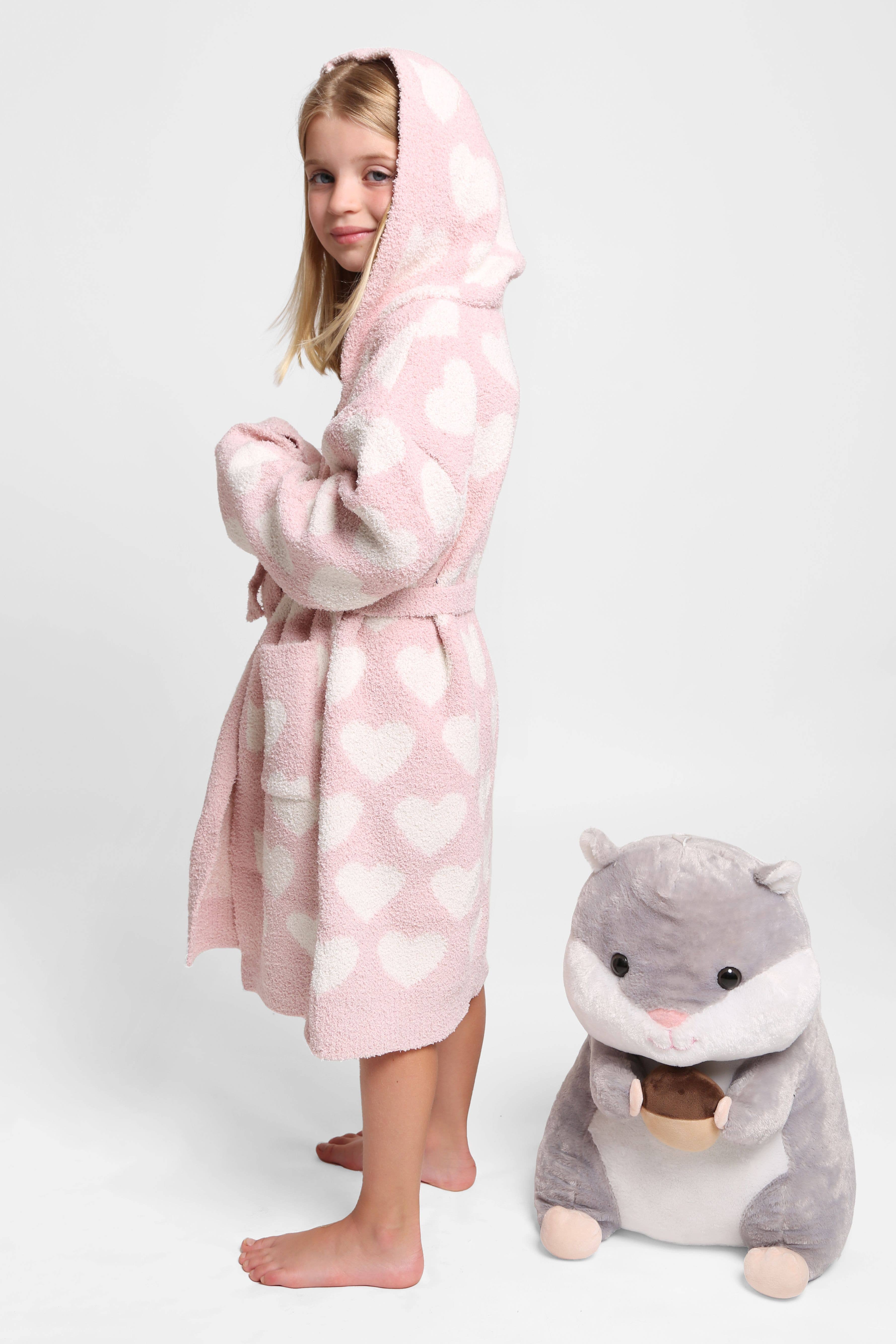 Prep Obsessed Wholesale – Engroshandel Badekåbe - Børn – Luksus hyggelige børn kort kappe med hætte3
