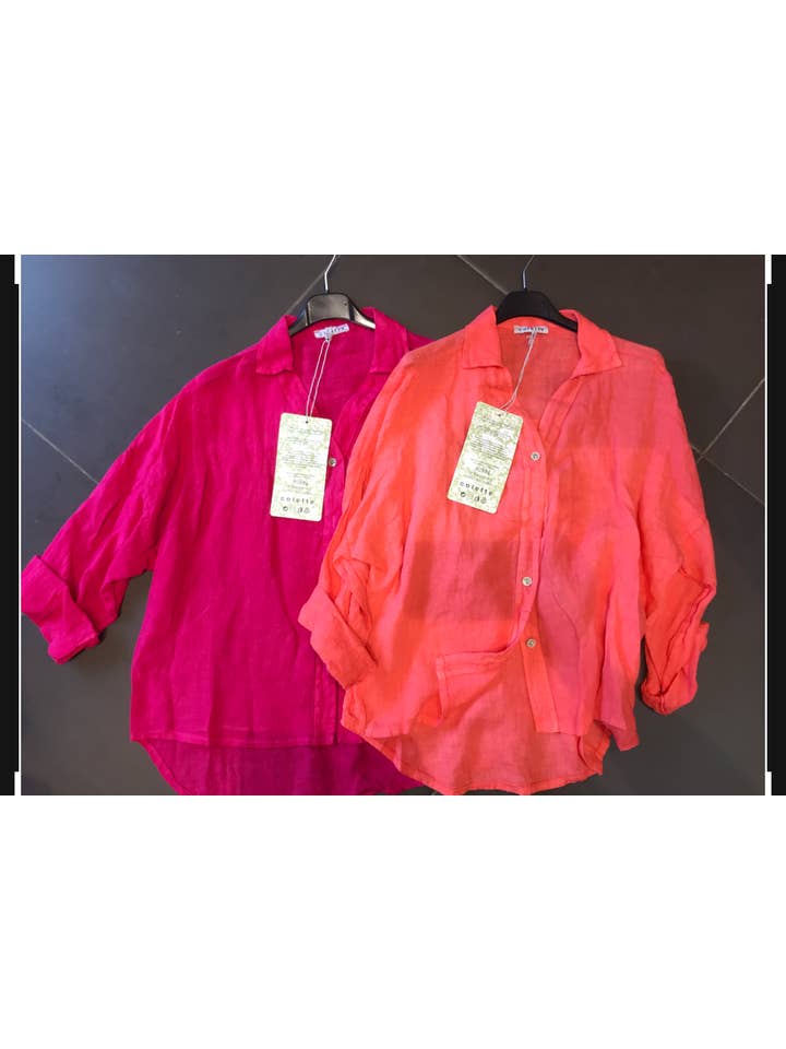 la maison des fibres naturelles - Wholesale Buttoned-down shirt β Women's - linen shirt 62098429