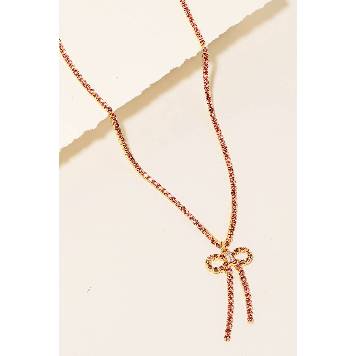 Anarchy Street - Venta al por mayor Collares con colgantes/abalorios - Collar con colgante de cadena y lazo de diamantes de imitación4