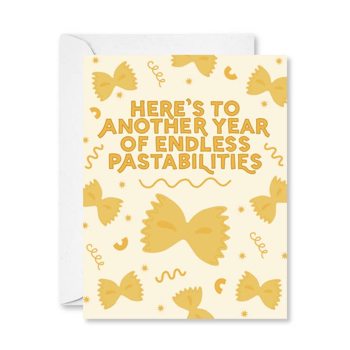 Created By Christine - Wholesale Birthday Card - Year of Pastabilities Greeting Sticker Card0