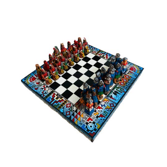 Zoe Artcrafts - Wholesale Board Game - Peruvian Handmade Chess Board Game 8x8"