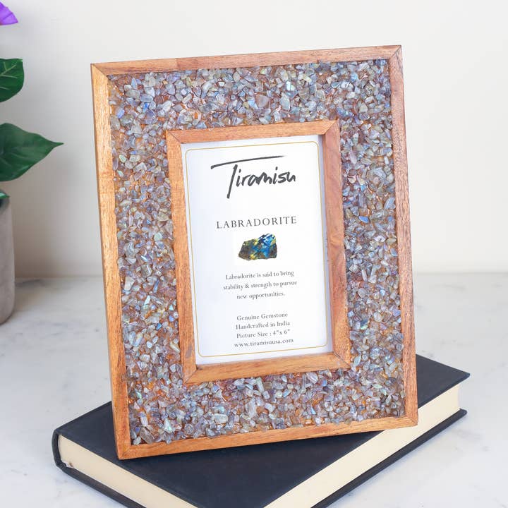 Marco de fotos de labradorita Seascape para venta al por mayor de Tiramisu