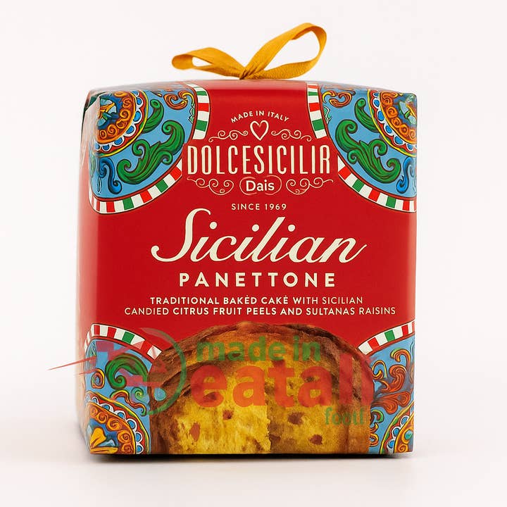 Made in eatalia - Wholesale Cake - Traditional Panettone with Sicilian Candied Citrus & Raisins 750g by Dais