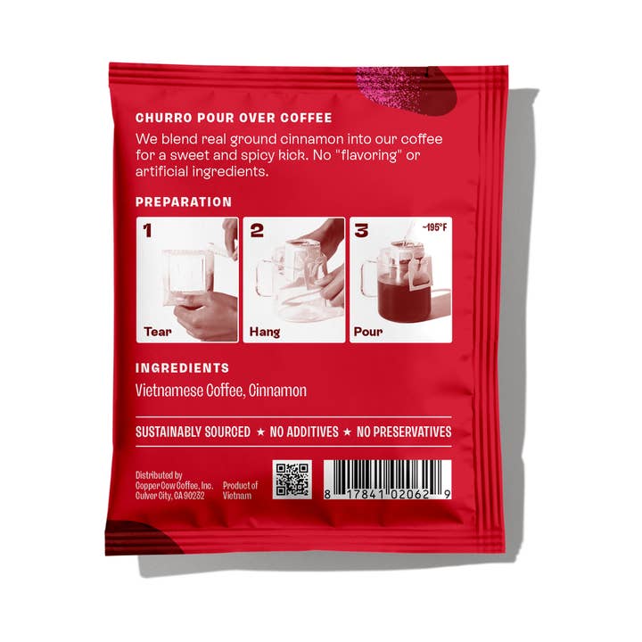 Copper Cow Coffee - Wholesale Ground Coffee - Coffee - Churro Pour-Over Tray (12ct) I 4 Pack Case