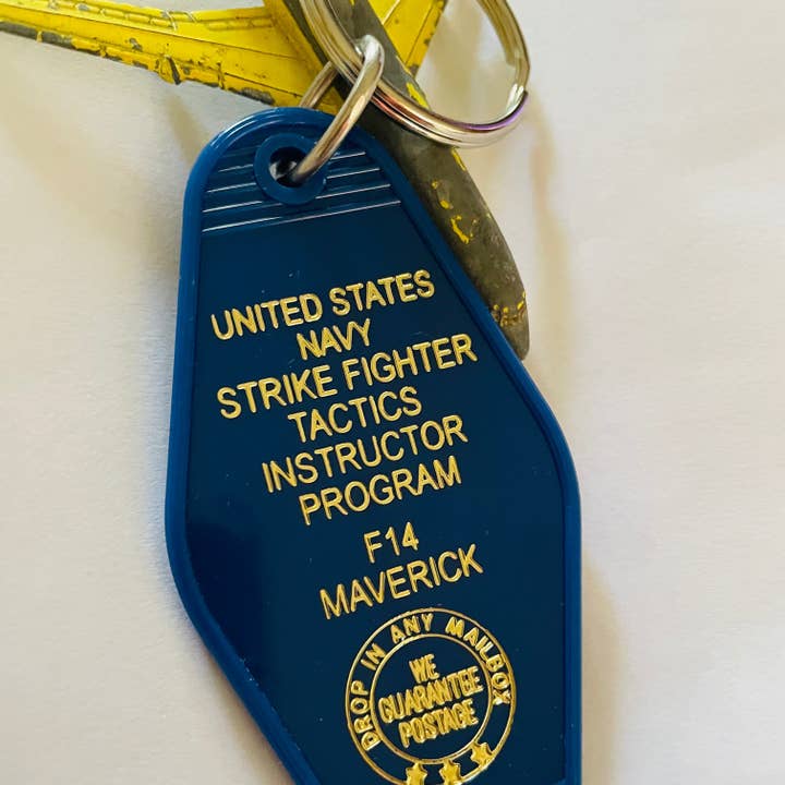 Motel Key Fob - Top Gun (US Navy, Tom Cruise) for wholesale by The 3 Sisters Design Co.