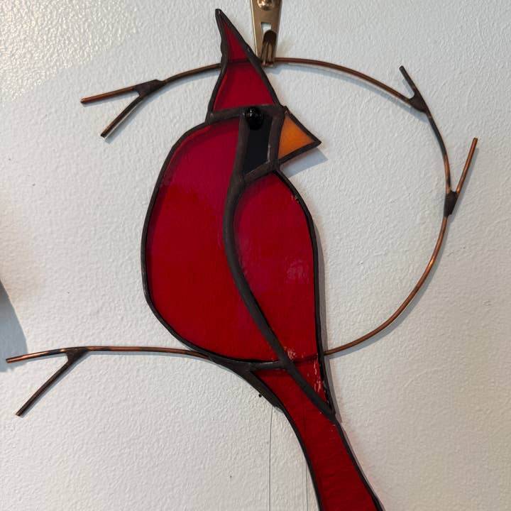 Strained Glass Cardinal for wholesale by Art On Derry