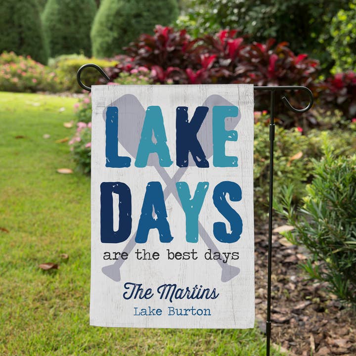 Lake Days Best Days Garden Flag, RV Coastal Outdoor Decor for wholesale by Canary Road
